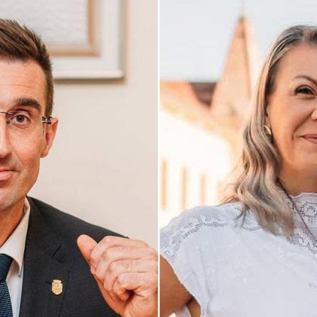 Gradonačelnik Vinkovaca Josip Romić; dogradonačelnica Katarina Vučić