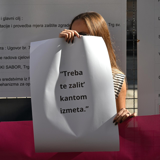 S prosvjeda Ženske mreže Hrvatske povodom Nacionalnog dana borbe protiv nasilja nad ženama