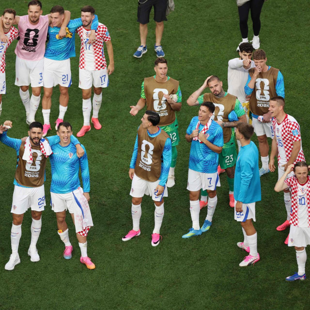 Hrvatski nogometaši nakon pobjede protiv Gane
