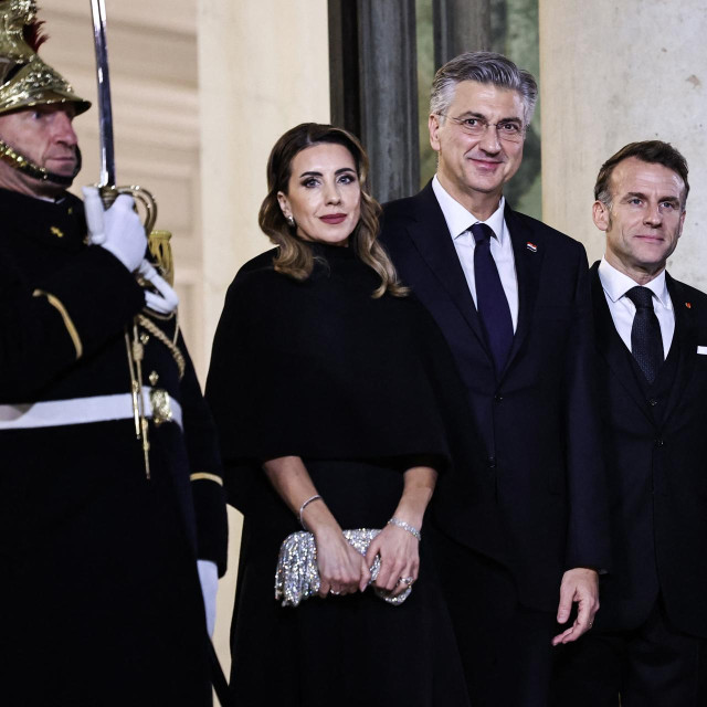 Emmanuel Macron, Brigitte Macron, Andrej Plenkovi i Ana Maslać Plenković