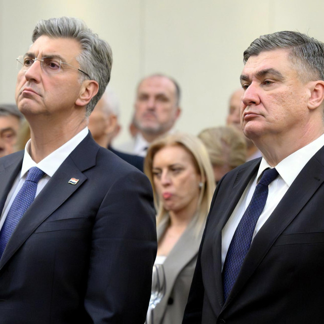 Premijer Andrej Plenković i predsjednik RH Zoran Milanović