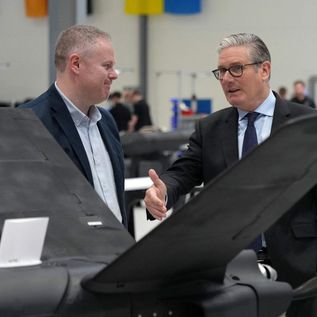Keir Starmer u tvornici dronova
