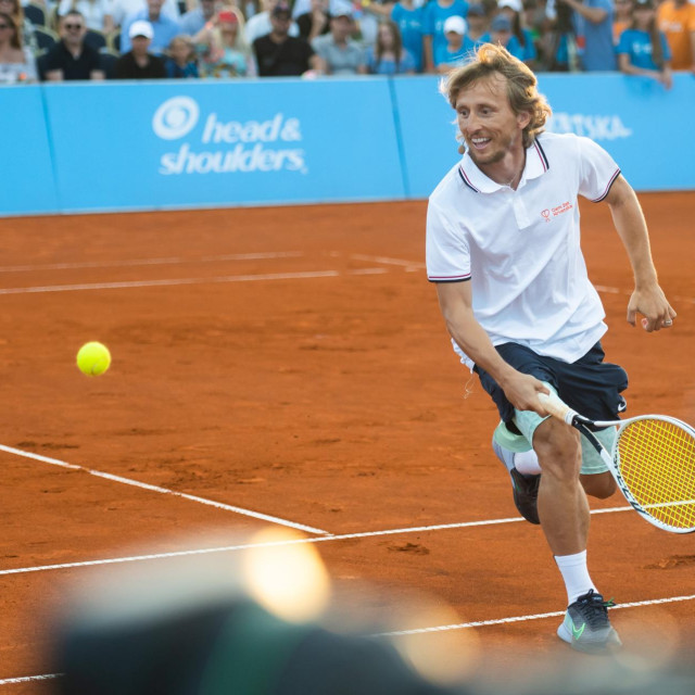 Luka Modrić na jednoj od prijašnjih Gem Set Hrvatska humanitarnih akcija