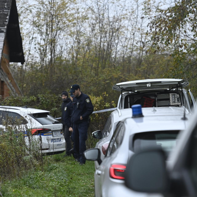 Policijski očevid na mjestu ubojstva u Selnici Šćitarjevskoj  