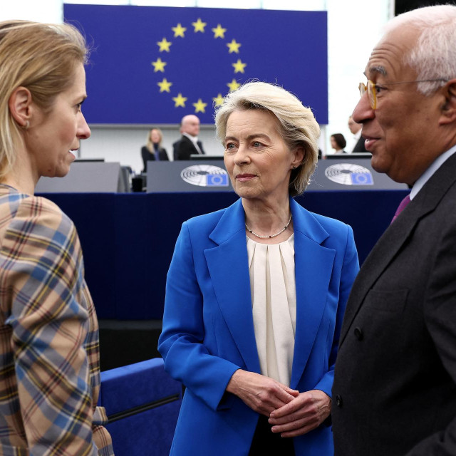 Kaja Kallas, Ursula von der Leyen i Antonio Costa 