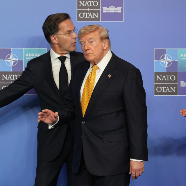 Mark Rutte i Donald Trump