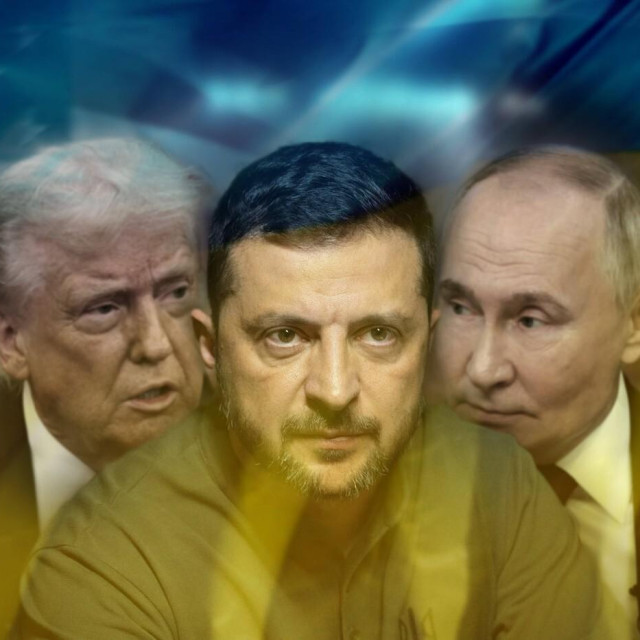 Donald Trump, Volodimir Zelenski i Vladimir Putin