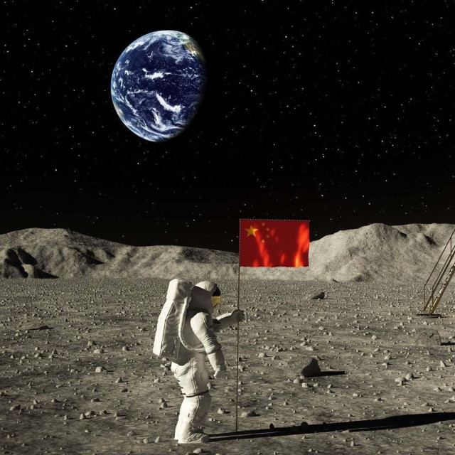 Kineski lunarni lander, ilustracija