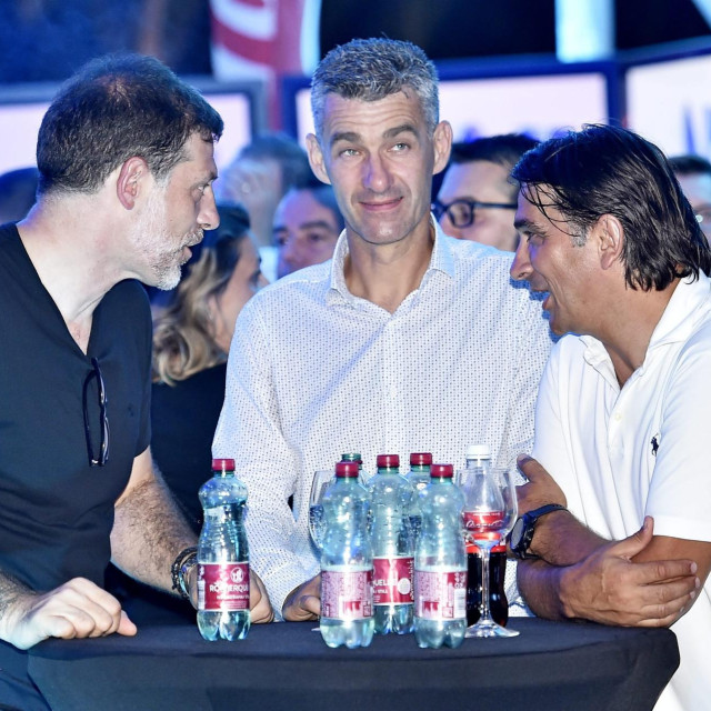 Slaven Bilić, Marko Simeunović i Zlatko Dalić 2018. godine