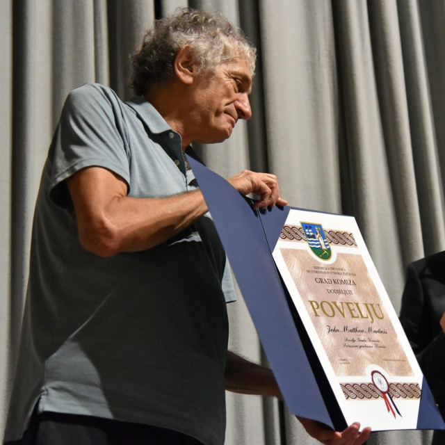 John Matthew Martinis i gradonačelnik Komiže Ivica Vitaljić