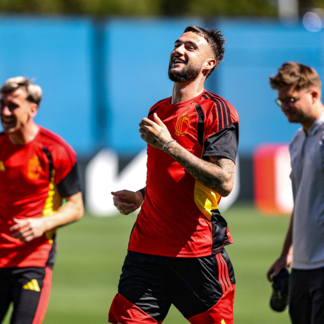 Zeno Debast na treningu Belgije