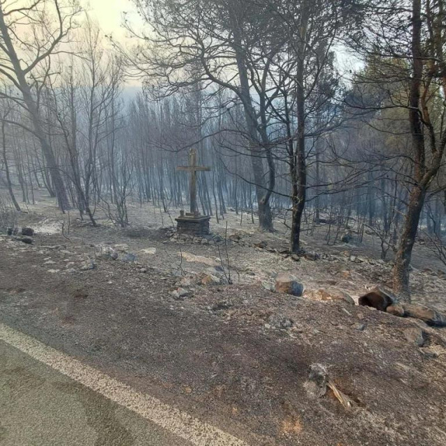 Posljedice požara na Korčuli