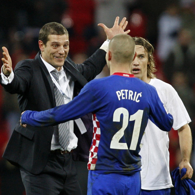 Slaven Bilić i Mladen Petrić 2007. slave pobjedu nad Engleskom na Wembleyu