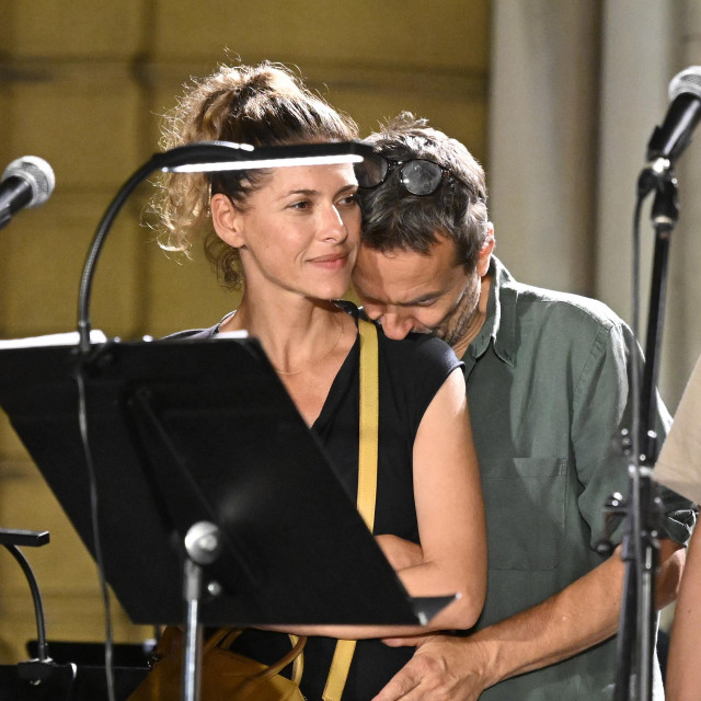 Jelena Perčin i Ante Gelo na probi za koncert Devedesete - godine koje pamtimo u organizaciji HNK i Jutarnjeg lista