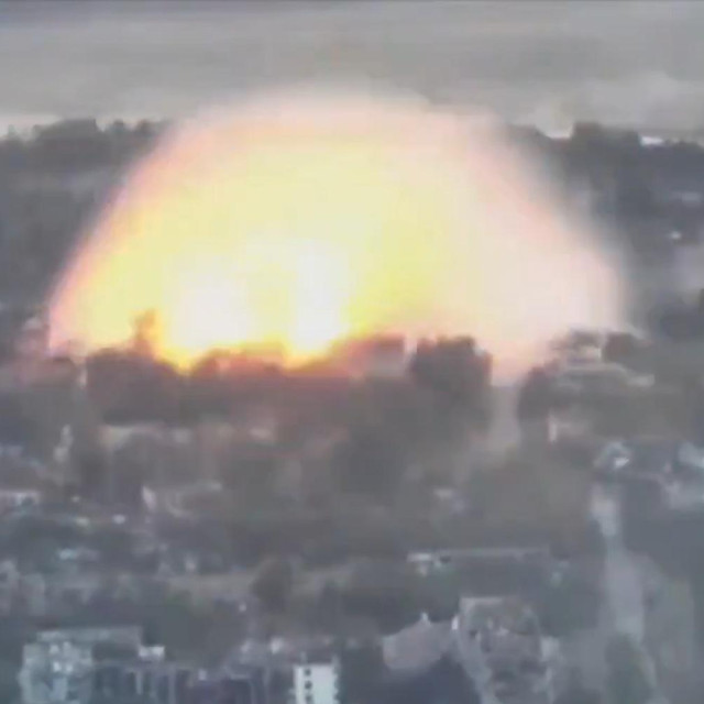 Eksplozija navođene bombe u Orihivu