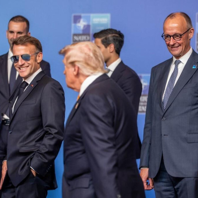 Donald i europski čelnici Alexander Stubb, Emmanuel Macron i Friedrich Merz na nedavnom NATO summitu u Ankari