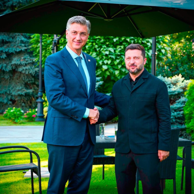Premijer Andrej Plenković i ukrajinski predsjednik Volodimir Zelenski