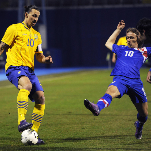 Zlatan Ibrahimović i Luka Modrić 2012. godine