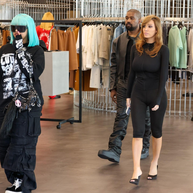 Kanye West, Bianca Censori i North West 