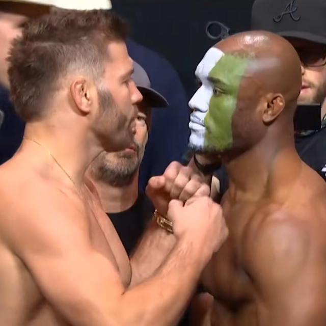 Dricus Du Plessis (lijevo) i Kamaru Usman (desno)