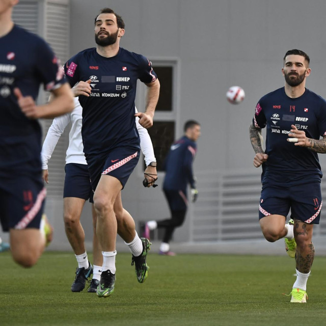 S lijeva na desno: Mile Škorić, Marko Livaja, Duje Ćaleta-Car, Josip Juranović