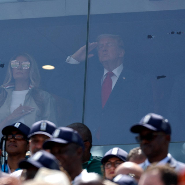 Prva dama Melania Trump, predsjednik SAD-a Donald Trump, predsjednik FIFA-e Gianni Infantino