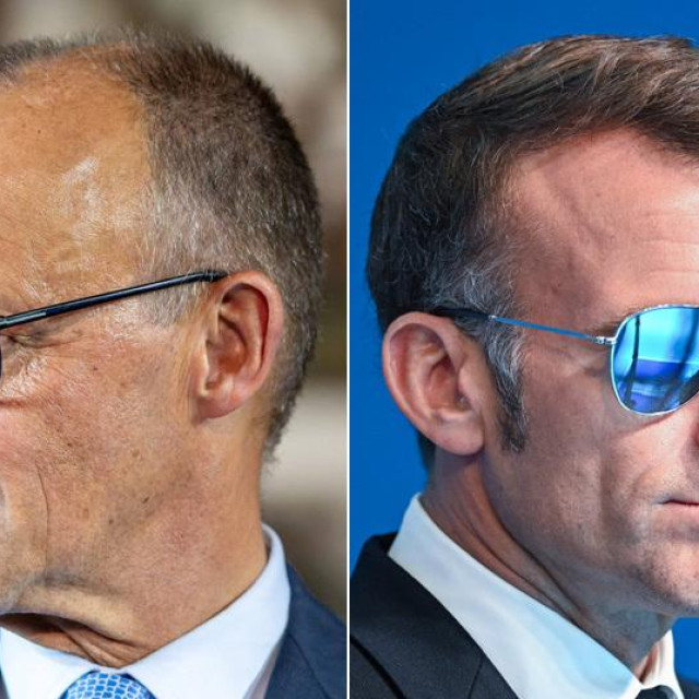 Njemački kancelar Friedrich Merz; francuski predsjednik Emmanuel Macron