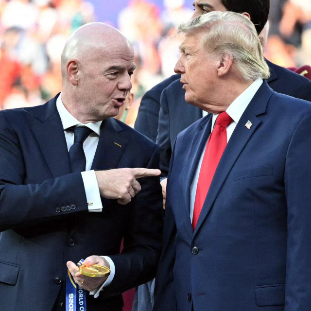 Predsjednik FIFA-e Gianni Infantino u društvu predsjednika SAD-a Donalda Trumpa