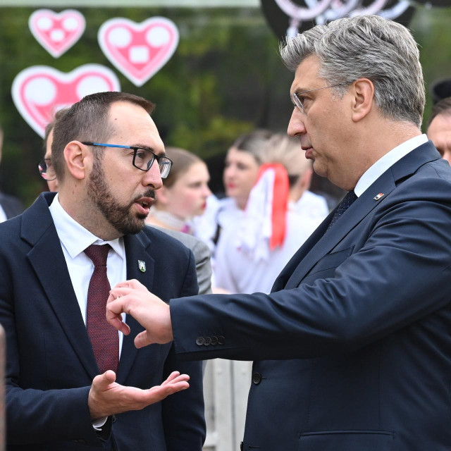 Gradonačelnik Zagreba Tomislav Tomašević i predsjednik Vlade Republike Hrvatske Andrej Plenković