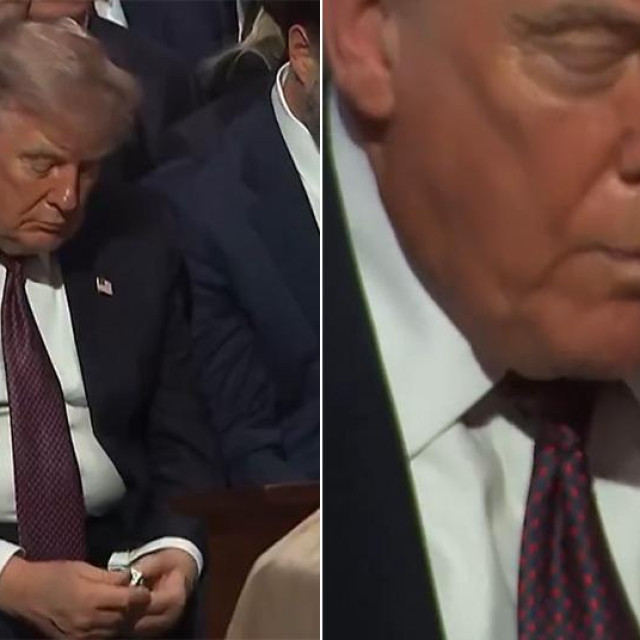 Donald Trump na sprovodu jede i dijeli TicTac bombone