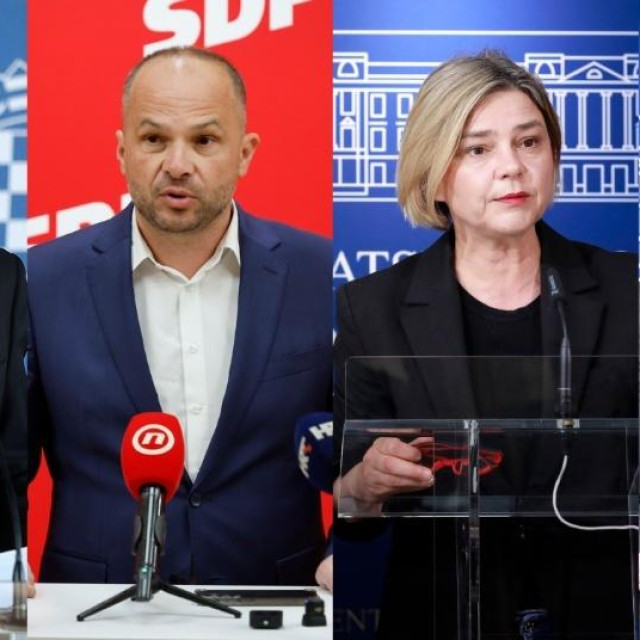 Predsjednik HDZ-a Andrej Plenković; predsjednika SDP-a Siniša Hajdaš Dončić; koordinatorica Možemo Sandra Benčić; predsjednik Mosta Nikola Grmoja