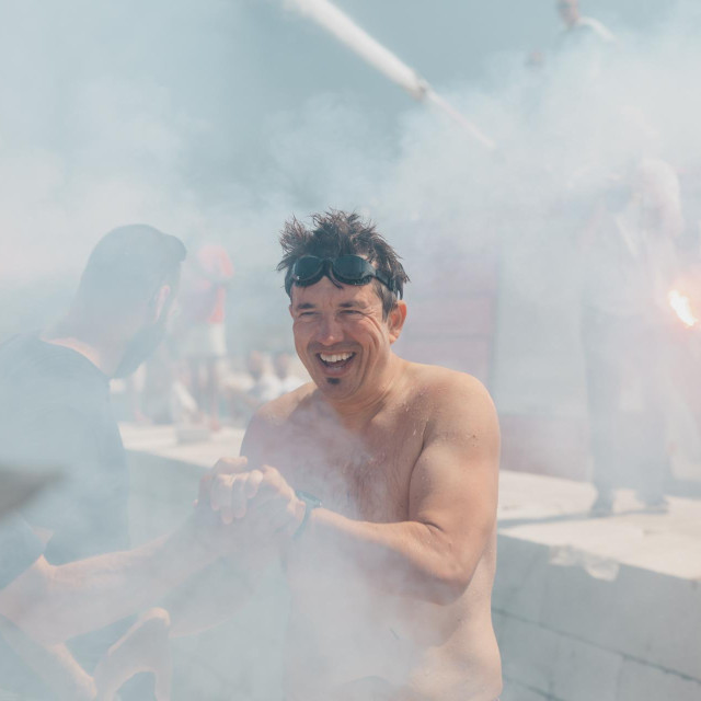 Doček Stipe Lukšića u Supetru