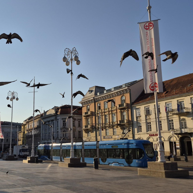 Trg bana Josipa Jelačića fotografiran 4. kolovoza