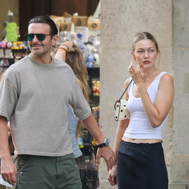 *EXCLUSIVE* Paris, FRANCE Bradley Cooper and Gigi Hadid stepped out for dinner at Loulou in Paris, enjoying the sunset and views of the Eiffel Tower amid rumors of a budding romance. BACKGRID USA 3 AUGUST 2026,Image: 1120573789, License: Rights-managed, Restrictions: RIGHTS: WORLDWIDE EXCEPT IN FRANCE, Model Release: no, Pictured: Bradley Cooper, Gigi Hadid, Credit line: Aissaoui Nacer/BACKGRID/Backgrid USA/Profimedia