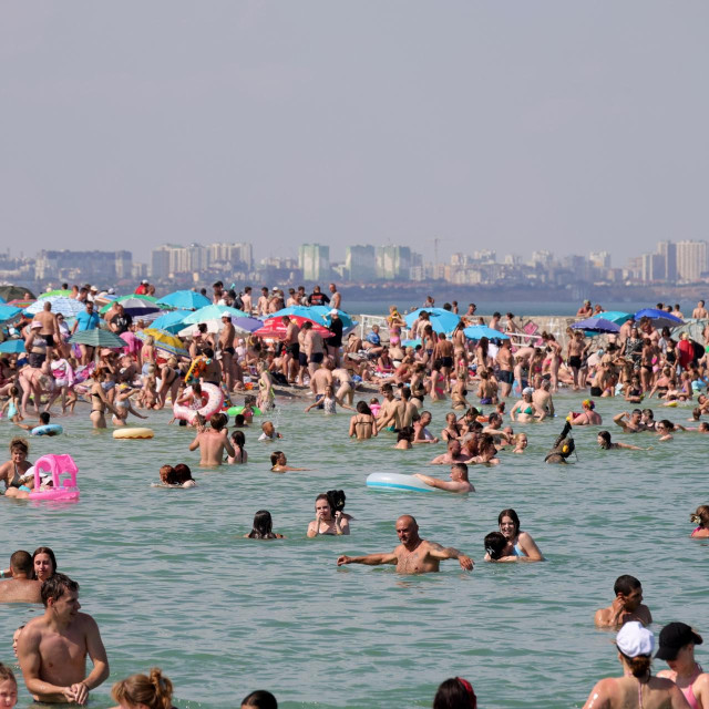 Plaža Lanžeron u Odesi, fotografija snimljena krajem lipnja