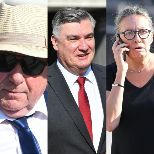 Predsjednik Vlade Republike Hrvatske Andrej Plenković, Vladimir Šeks, predsjednik Republike Zoran Milanović, saborska zastupnica Možemo Urša Raukar-Gamulin, gradonačelnik Zagreba Tomislav Tomašević