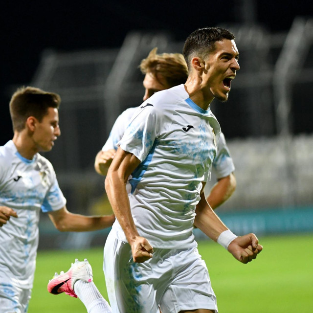 Niko Janković sa suigračima slavi pogodak za 1:0