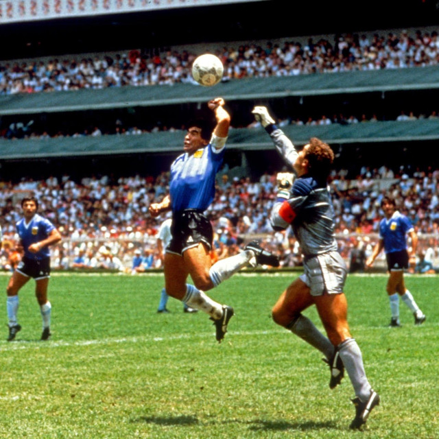 ‘Božija ruka‘ Diega Maradone na utakmici Svjetskog prvenstva 1986. između Argentine i Engleske