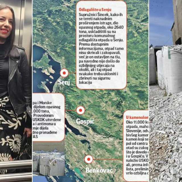 Bračni par Šincek; mapa ilegalnih odlagališta otpada; odlagalište u Gospiću