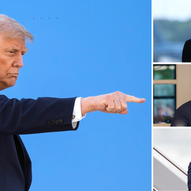 Donald Trump, Natalie Harp, Dan Scavino, Walt Nauta