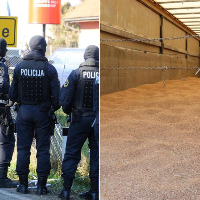 Slovenska specijalna policija; kamion s pšenicom u kojem su se skrivali ilegalni migranti
