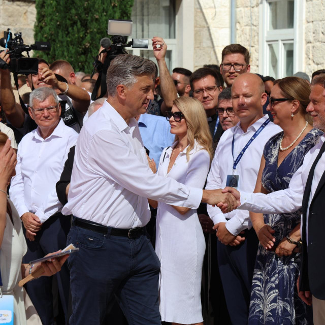 Andrej Plenković i Zoran Milanović u Sinju