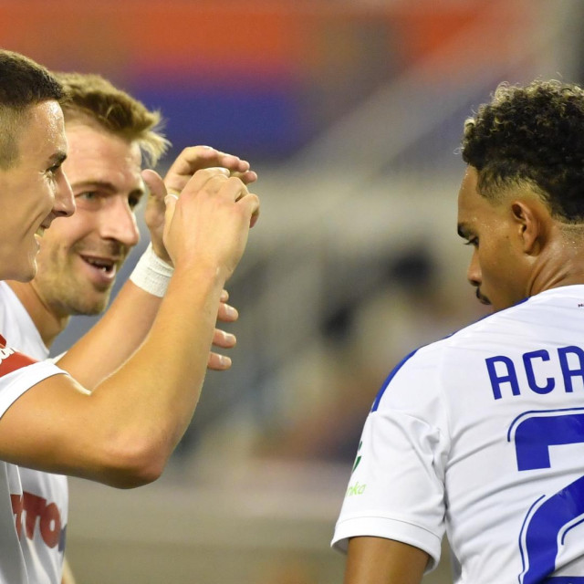 Druga utakmica 3. pretkola Konferencijske lige, Hajduk - Žalgiris, slavlje Hajduka
 