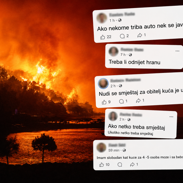 Ljudi nude pomoć pogođenima požarom