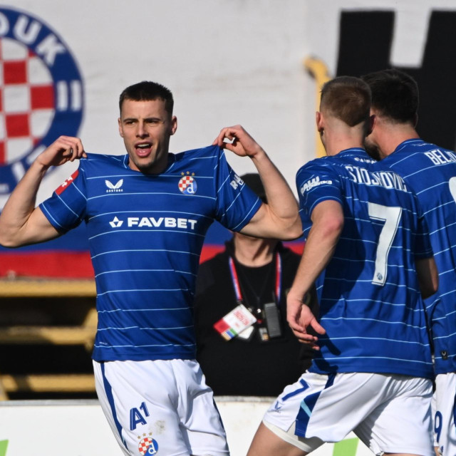 Gabriel Vidović nakon gola Hajduku na Poljuud