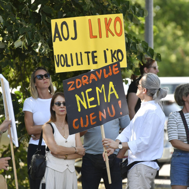 Prosvjednici u Gospiću