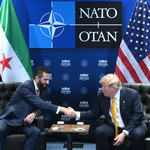 Ahmed al-Šara i Donald Trump