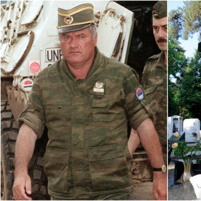 Ratko Mladić i grob njegove kćeri