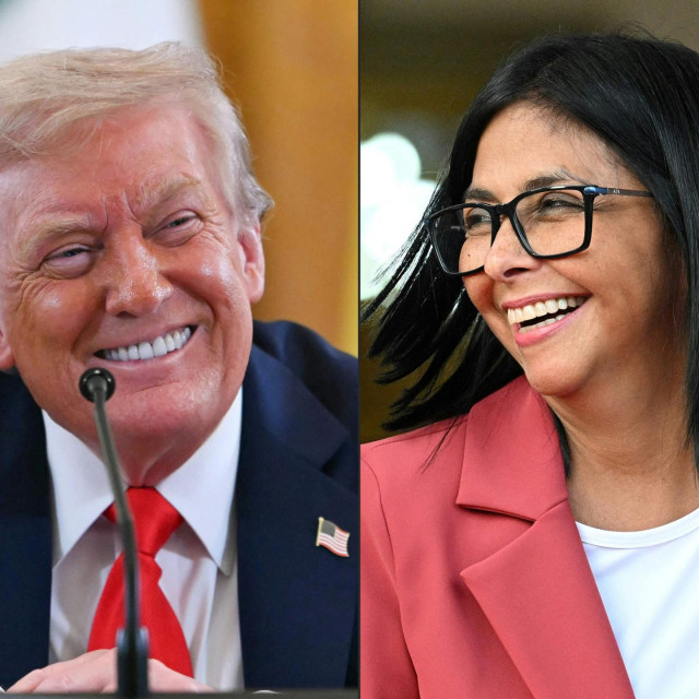 Američki predsjednik Donald Trump; vršiteljica dužnosti predsjednice Venezuele Delcy Rodriguez