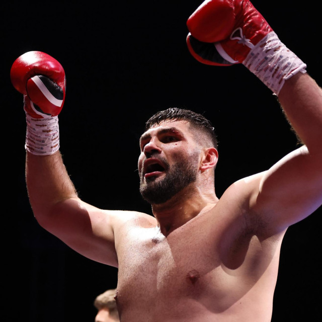Filip Hrgovic celebrates vicotry against David Allen following the IBF Inter-Continental Heavy weight bout at the Eco-Power Stadium, Doncaster. Picture date: Saturday May 16, 2026.,Image: 1099598802, License: Rights-managed, Restrictions: Use subject to restrictions. Editorial use only, no commercial use without prior consent from rights holder., Model Release: no, Credit line: Richard Sellers/PA Images/Profimedia